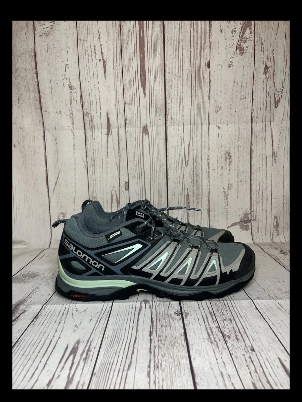 Salomon X Ultra Pioneer CSWP Blue Gray Lace Up 416709 Womens Size 10 Waterproof